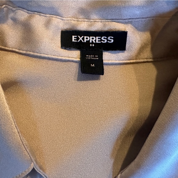 Express sateen button up blouse. - Picture 2 of 5
